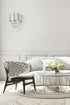 Elegant Lighting Willow 3 Light Wall Sconce W12 Inch H18 Inch L2 Chrome in Chrome and Clear Finish Model: 3400W12C