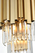 Elegant Lighting Willow 3 Light Wall Sconce W12 Inch H18 Inch L2 Satin Gold in Satin Gold and Clear Finish Model: 3400W12SG