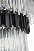 Elegant Lighting Willow 39 Light Pendant D48 Inch H79 Inch L45 Black in Black and Clear Finish Model: 3400GR48BK
