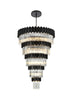 Elegant Lighting Willow 39 Light Pendant D48 Inch H79 Inch L45 Black in Black and Clear Finish Model: 3400GR48BK