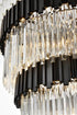 Elegant Lighting Willow 39 Light Pendant D48 Inch H79 Inch L45 Black in Black and Clear Finish Model: 3400GR48BK