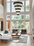 Elegant Lighting Willow 39 Light Pendant D48 Inch H79 Inch L45 Black in Black and Clear Finish Model: 3400GR48BK
