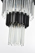 Elegant Lighting Willow 39 Light Pendant D48 Inch H79 Inch L45 Black in Black and Clear Finish Model: 3400GR48BK