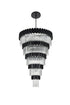 Elegant Lighting Willow 39 Light Pendant D48 Inch H79 Inch L45 Black in Black and Clear Finish Model: 3400GR48BK