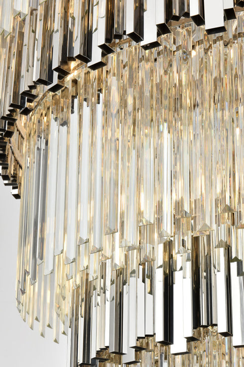 Elegant Lighting Willow 39 Light Pendant D48 Inch H79 Inch L45 Chrome in Chrome and Clear Finish Model: 3400GR48C