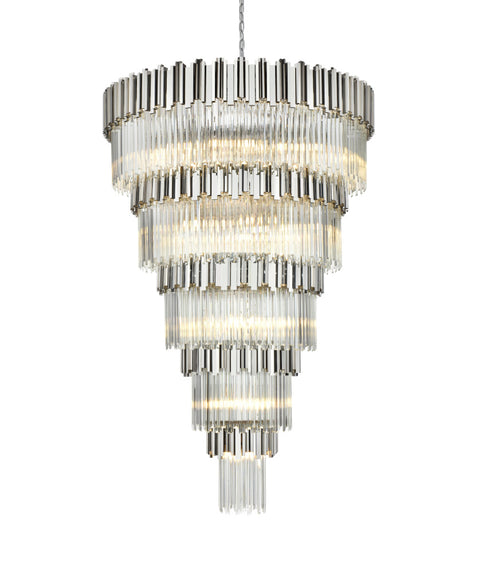 Elegant Lighting Willow 39 Light Pendant D48 Inch H79 Inch L45 Chrome in Chrome and Clear Finish Model: 3400GR48C