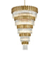 Elegant Lighting Willow 39 Light Pendant D48 Inch H79 Inch L45 Satin Gold in Satin Gold and Clear Finish Model: 3400GR48SG