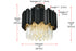 Elegant Lighting Willow 4 Light Flush Mount D16 Inch Black in Black and Clear Finish Model: 3400F16BK
