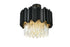 Elegant Lighting Willow 4 Light Flush Mount D16 Inch Black in Black and Clear Finish Model: 3400F16BK