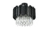 Elegant Lighting Willow 4 Light Flush Mount D16 Inch Black in Black and Clear Finish Model: 3400F16BK