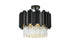 Elegant Lighting Willow 4 Light Flush Mount D16 Inch Black in Black and Clear Finish Model: 3400F16BK