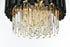 Elegant Lighting Willow 4 Light Flush Mount D16 Inch Black in Black and Clear Finish Model: 3400F16BK