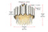 Elegant Lighting Willow 4 Light Flush Mount D16 Inch Chrome in Chrome and Clear Finish Model: 3400F16C