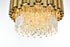 Elegant Lighting Willow 4 Light Flush Mount D16 Inch Satin Gold in Satin Gold and Clear Finish Model: 3400F16SG