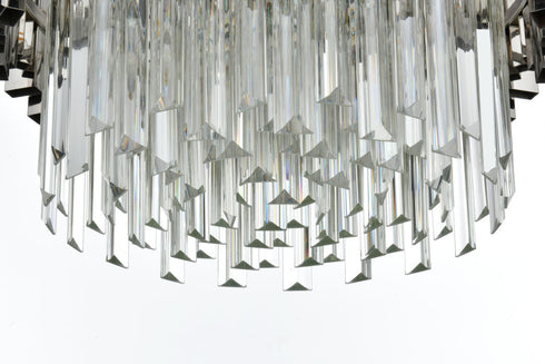 Elegant Lighting Willow 4 Light Pendant D16 Inch H14 Inch L3 Chrome in Chrome and Clear Finish Model: 3400D16C