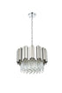 Elegant Lighting Willow 4 Light Pendant D16 Inch H14 Inch L3 Chrome in Chrome and Clear Finish Model: 3400D16C