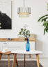 Elegant Lighting Willow 4 Light Pendant D16 Inch H14 Inch L3 Chrome in Chrome and Clear Finish Model: 3400D16C