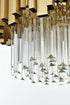 Elegant Lighting Willow 4 Light Pendant D16 Inch H14 Inch L3 Satin Gold in Satin Gold and Clear Finish Model: 3400D16SG