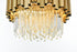 Elegant Lighting Willow 4 Light Pendant D16 Inch H14 Inch L3 Satin Gold in Satin Gold and Clear Finish Model: 3400D16SG