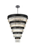 Elegant Lighting Willow 43 Light Pendant D59 Inch H79 Inch L45 Black in Black and Clear Finish Model: 3400GR59BK