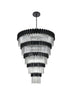 Elegant Lighting Willow 43 Light Pendant D59 Inch H79 Inch L45 Black in Black and Clear Finish Model: 3400GR59BK