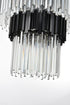 Elegant Lighting Willow 43 Light Pendant D59 Inch H79 Inch L45 Black in Black and Clear Finish Model: 3400GR59BK