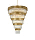 Elegant Lighting Willow 43 Light Pendant D59 Inch H79 Inch L45 Satin Gold in Satin Gold and Clear Finish Model: 3400GR59SG