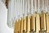 Elegant Lighting Willow 43 Light Pendant D59 Inch H79 Inch L45 Satin Gold in Satin Gold and Clear Finish Model: 3400GR59SG