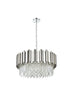 Elegant Lighting Willow 8 Light Pendant D24 Inch H14 Inch L8 Chrome in Chrome and Clear Finish Model: 3400D24C
