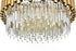 Elegant Lighting Willow 8 Light Pendant D24 Inch H14 Inch L8 Satin Gold in Satin Gold and Clear Finish Model: 3400D24SG