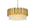 Elegant Lighting Willow 8 Light Pendant D24 Inch H14 Inch L8 Satin Gold in Satin Gold and Clear Finish Model: 3400D24SG