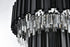 Elegant Lighting Willow 8 Light Pendant D24 Inch H19 Inch L6 Black in Black and Clear Finish Model: 3400G24BK