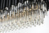 Elegant Lighting Willow 9 Light Pendant L36.5 Inch W14 Inch H14 Inch L9 Black in Black and Clear Finish Model: 3401G36BK