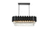 Elegant Lighting Willow 9 Light Pendant L36.5 Inch W14 Inch H14 Inch L9 Black in Black and Clear Finish Model: 3401G36BK
