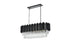 Elegant Lighting Willow 9 Light Pendant L36.5 Inch W14 Inch H14 Inch L9 Black in Black and Clear Finish Model: 3401G36BK