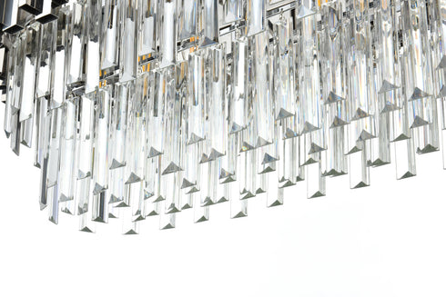 Elegant Lighting Willow 9 Light Pendant L36.5 Inch W14 Inch H14 Inch L9 Chrome in Chrome and Clear Finish Model: 3401G36C