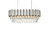 Elegant Lighting Willow 9 Light Pendant L36.5 Inch W14 Inch H14 Inch L9 Chrome in Chrome and Clear Finish Model: 3401G36C