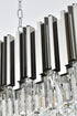 Elegant Lighting Willow 9 Light Pendant L36.5 Inch W14 Inch H14 Inch L9 Chrome in Chrome and Clear Finish Model: 3401G36C