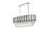 Elegant Lighting Willow 9 Light Pendant L36.5 Inch W14 Inch H14 Inch L9 Chrome in Chrome and Clear Finish Model: 3401G36C