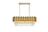 Elegant Lighting Willow 9 Light Pendant L36.5 Inch W14 Inch H14 Inch L9 Satin Gold in Satin Gold and Clear Finish Model: 3401G36SG