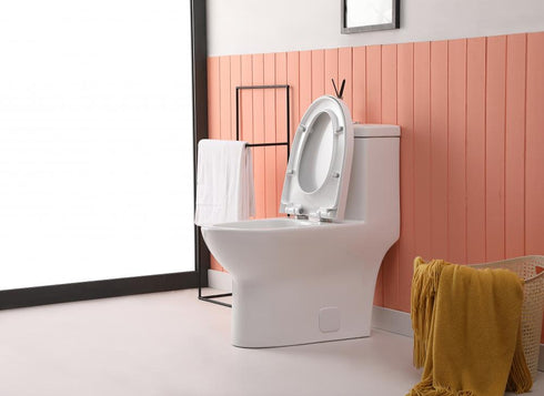 Elegant Lighting Winslet One piece Elongated Toilet 28x15x30 Inch in White Model: TOL2001
