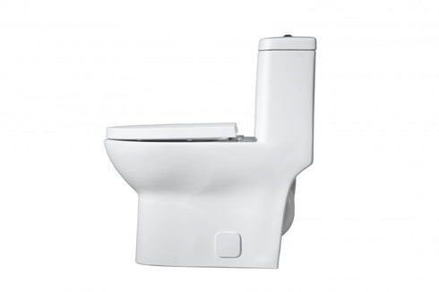Elegant Lighting Winslet One piece Elongated Toilet 28x15x30 Inch in White Model: TOL2001