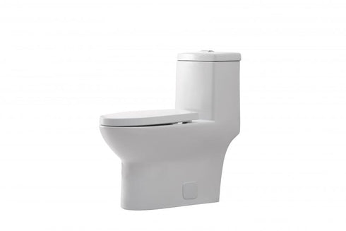 Elegant Lighting Winslet One piece Elongated Toilet 28x15x30 Inch in White Model: TOL2001