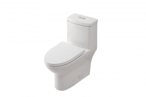 Elegant Lighting Winslet One piece Elongated Toilet 28x15x30 Inch in White Model: TOL2001