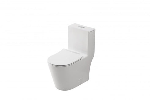 Elegant Lighting Winslet One piece Elongated Toilet 28x15x31 Inch in White Model: TOL2004