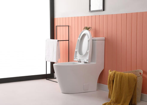 Elegant Lighting Winslet One piece Elongated Toilet 28x16x29 Inch in White Model: TOL2002