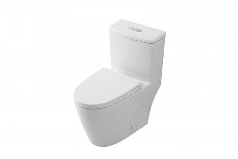 Elegant Lighting Winslet One piece Elongated Toilet 28x16x29 Inch in White Model: TOL2002