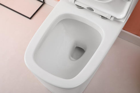Elegant Lighting Winslet One piece Floor Square Toilet 27x14x31 Inch in White Model: TOL2003