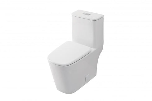 Elegant Lighting Winslet One piece Floor Square Toilet 27x14x31 Inch in White Model: TOL2003
