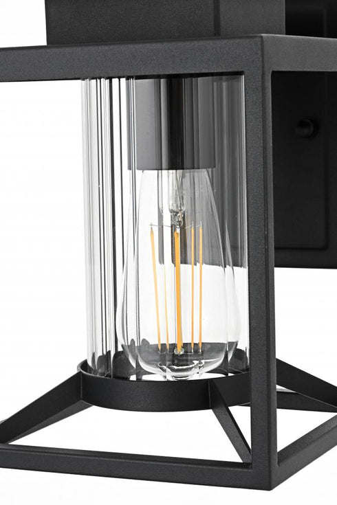 Elegant Lighting Witte 7 inch Outdoor Pendant in Black Model: OD339W13BK